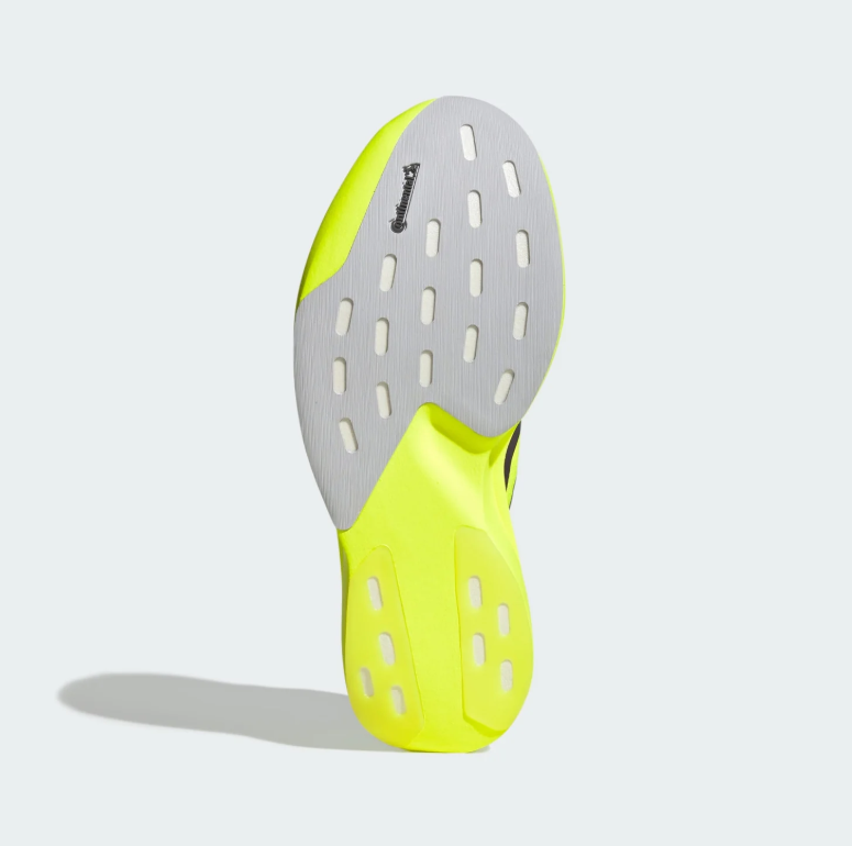 adidas Adizero Neon Yellow Three-Stripe Running Shoes