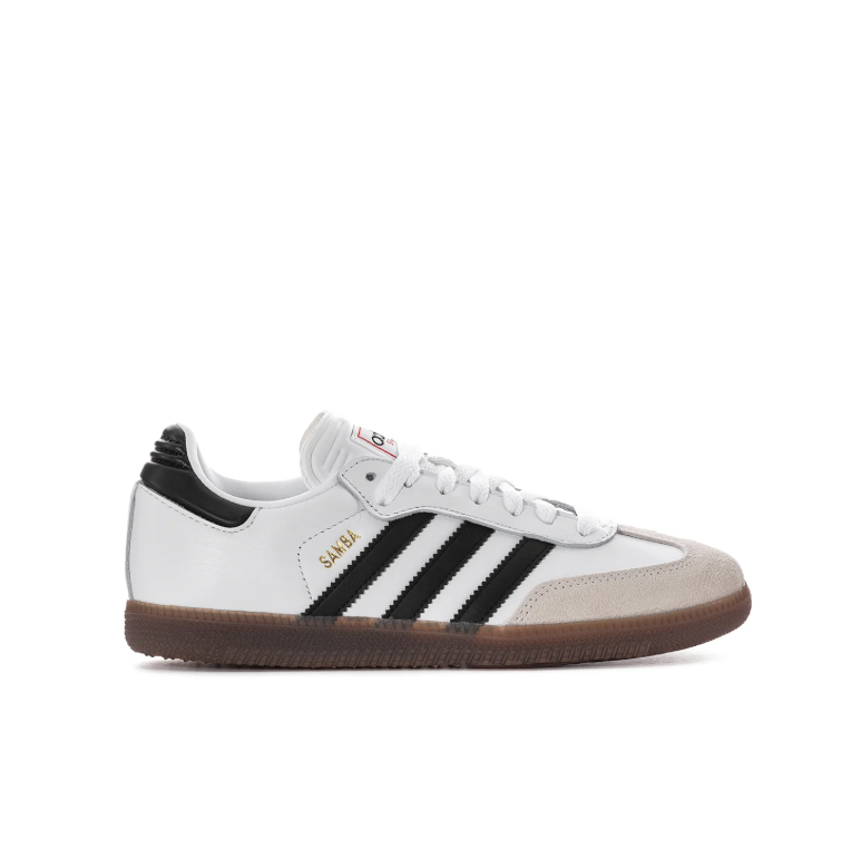 adidas Samba White & Black Gum-Sole Sneakers