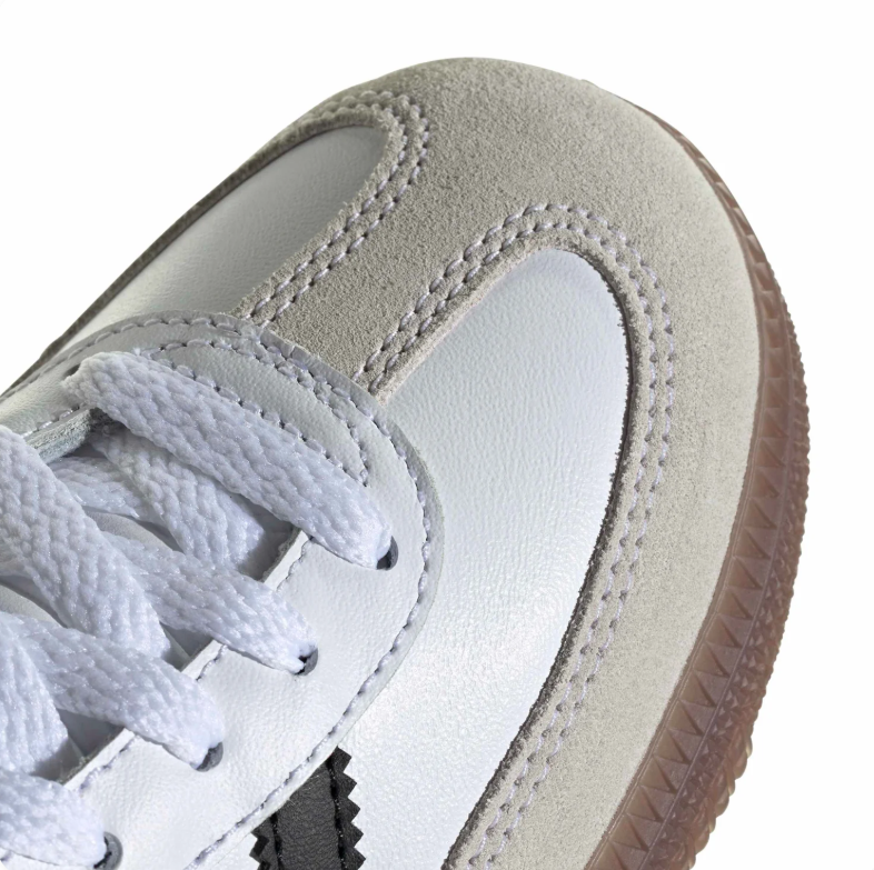 adidas Samba White & Black Gum-Sole Sneakers