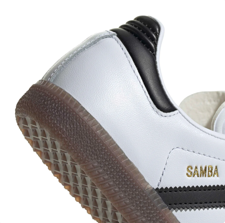 adidas Samba White & Black Gum-Sole Sneakers