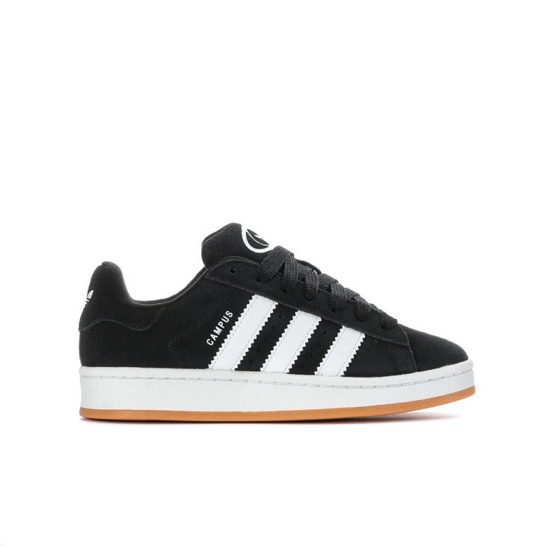 adidas Campus Black & White Gum-Sole Sneakers