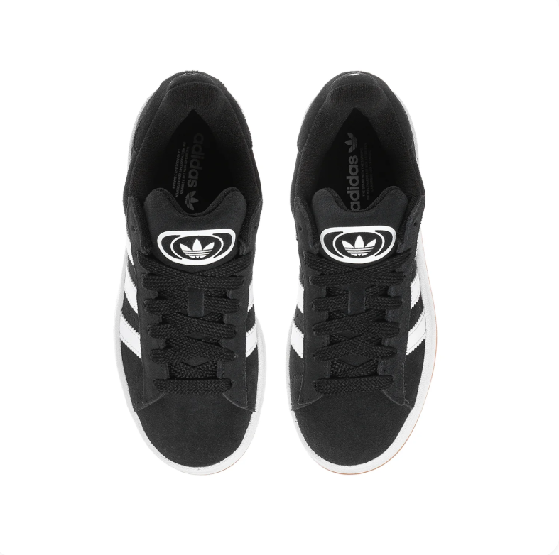 adidas Campus Black & White Gum-Sole Sneakers