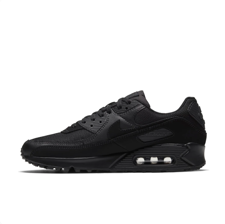 Nike Air Max 90 All-Black Low-Top Sneakers