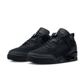 Jordan All-Black Sneakers with Textured Overlays and Visible Heel Air Window