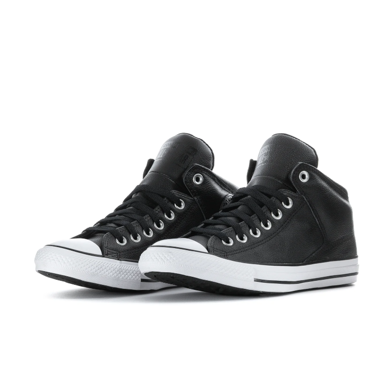Converse All Star Black High-Top Sneakers with White Toe Cap