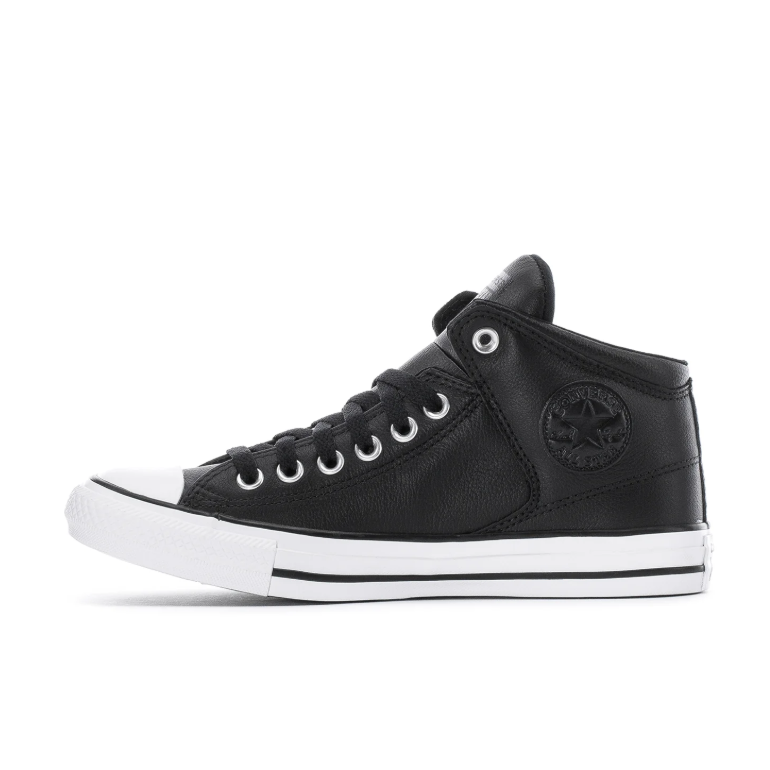 Converse All Star Black High-Top Sneakers with White Toe Cap