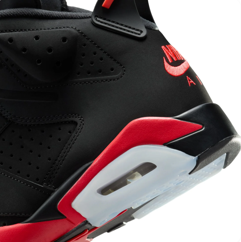 Jordan Black & Red High-Top Sneakers with Icy-Blue Outsole