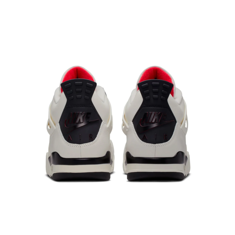 Jordan Off-White & Black Sneakers with Red Accents