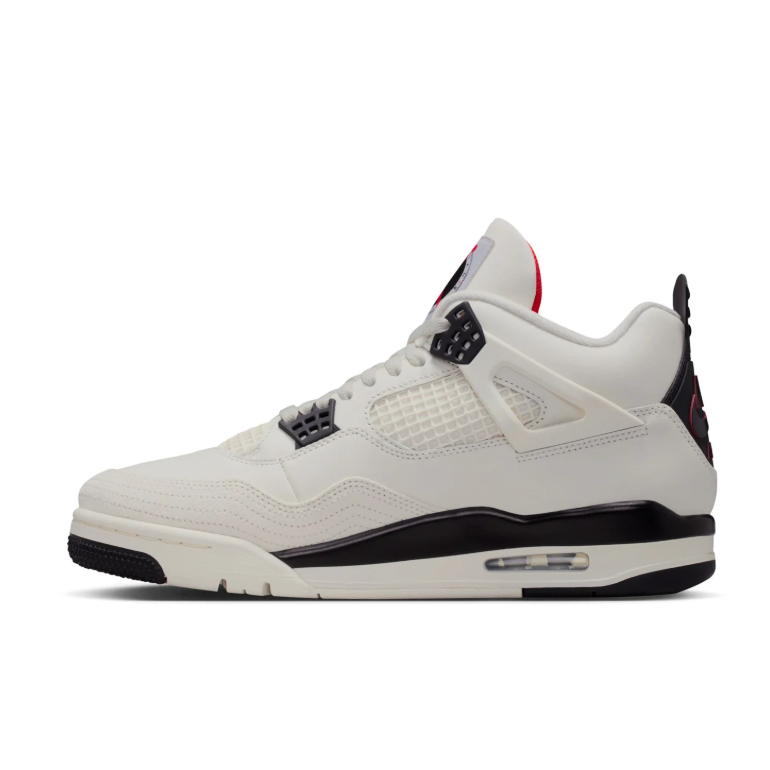 Jordan Off-White & Black Sneakers with Red Accents