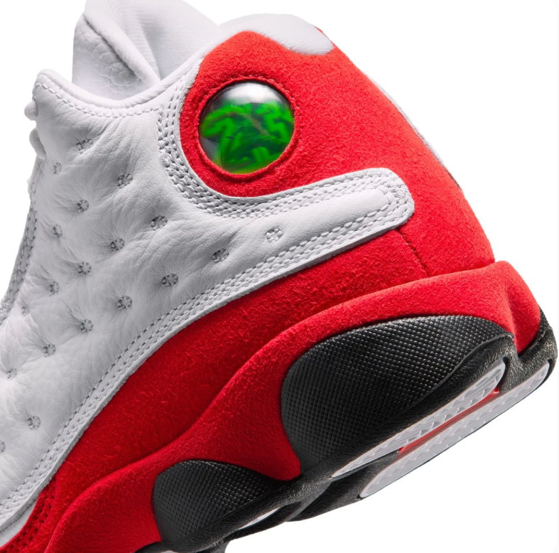 Jordan White & Red High-Top Sneakers with Black Sole Accents