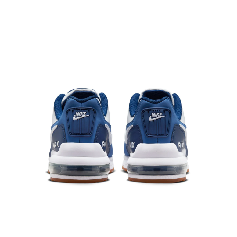 Nike Air Max White & Blue Low-Top Sneakers with Gum Outsole