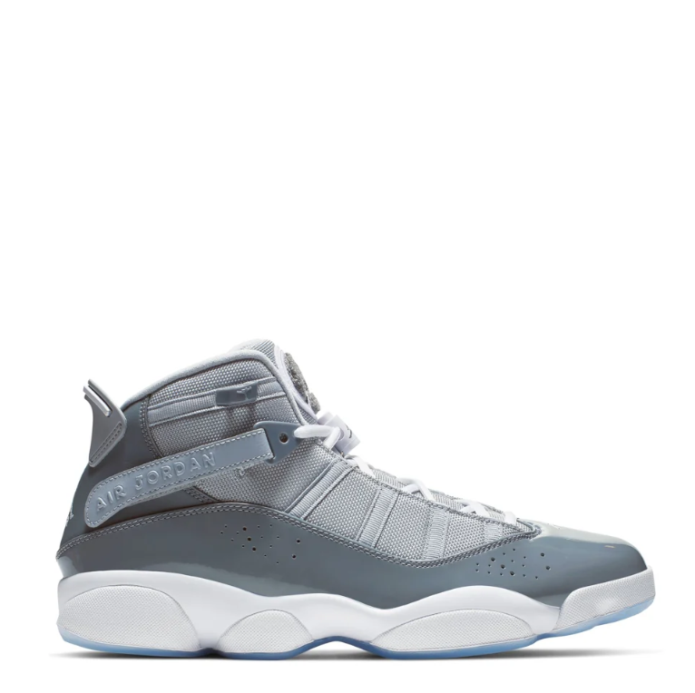 Jordan Gray High-Top Sneakers with White Midsole & Icy-Blue Outsole
