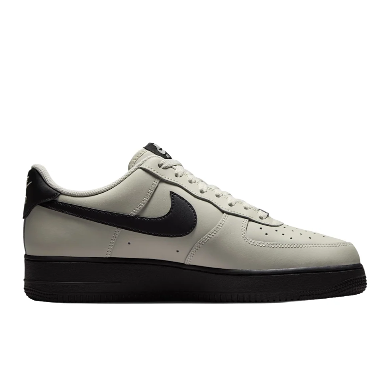 Nike Air Force 1 Light Grey and Black Low-Top Sneakers