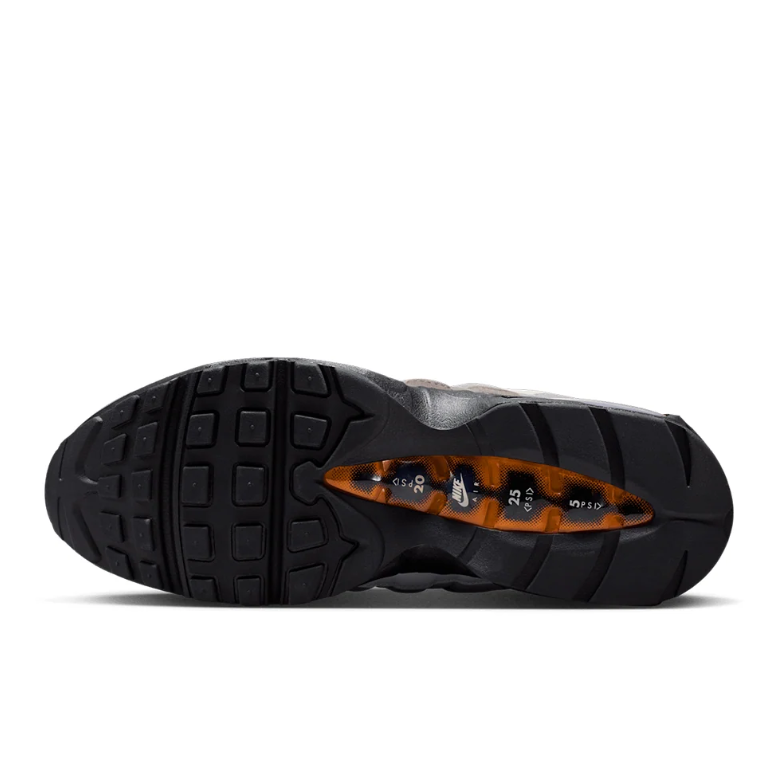 Nike Air Max 95 Grey and Black Sneakers with Multicolor Accents