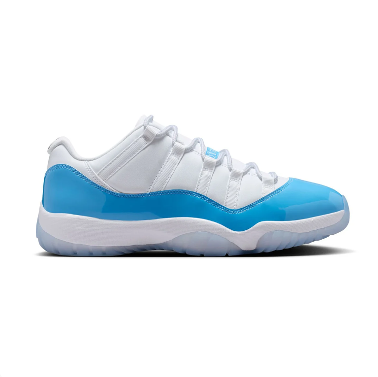Air Jordan 11 Low White and Bright Blue Sneakers