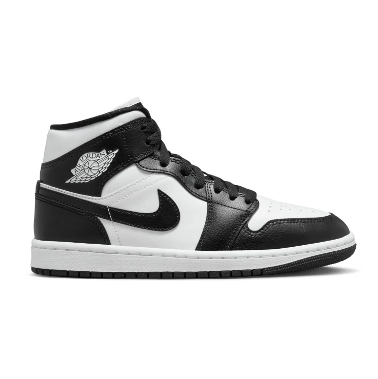 Air Jordan 1 Mid Black and White Sneakers