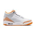 Air Jordan 3 White and Orange Elephant-Print Sneakers