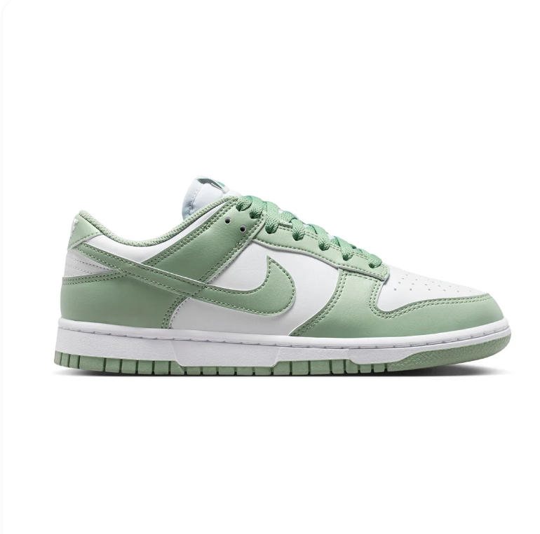 Nike Dunk Low Sage Green and White Sneakers