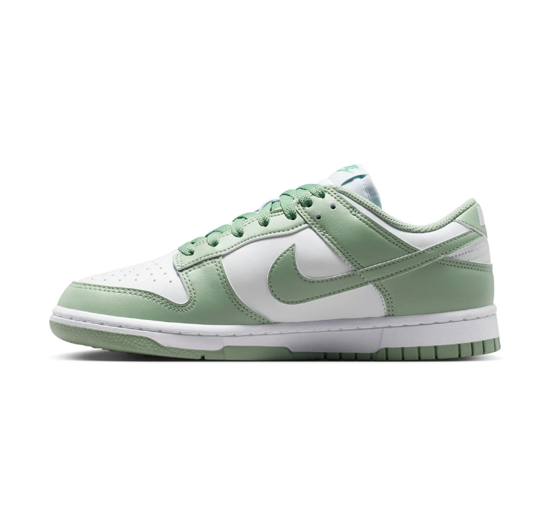 Nike Dunk Low Sage Green and White Sneakers
