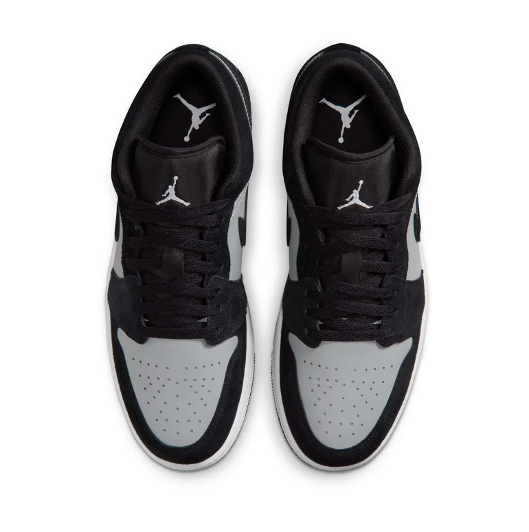 Air Jordan Black and Grey Low-Top Sneakers with White Midsole