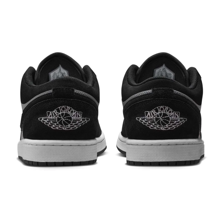 Air Jordan Black and Grey Low-Top Sneakers with White Midsole