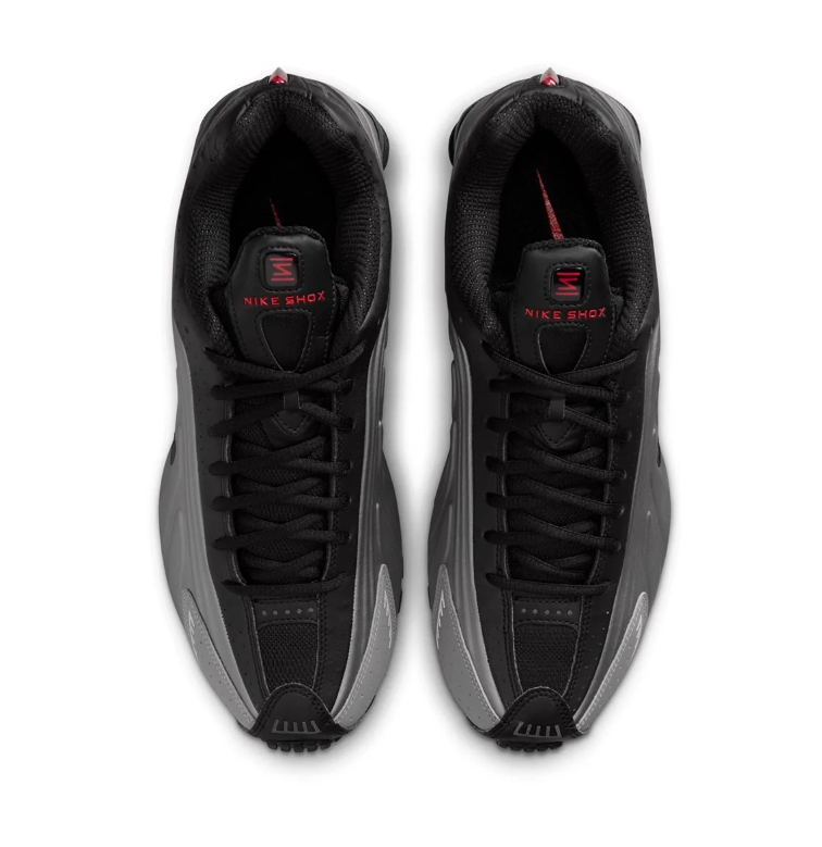Nike Shox Black and Metallic Grey Sneakers