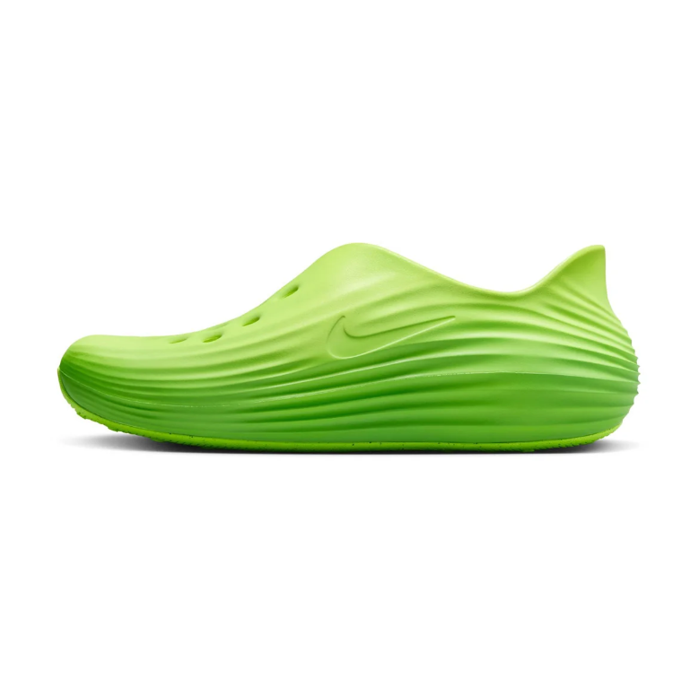 Nike Lime Green Slip-On Clogs with Black Swoosh