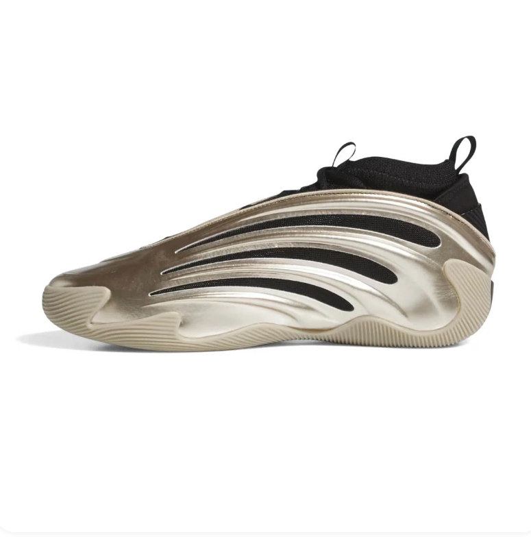 Metallic Champagne and Black Sneakers with Sculpted Cutout Panels