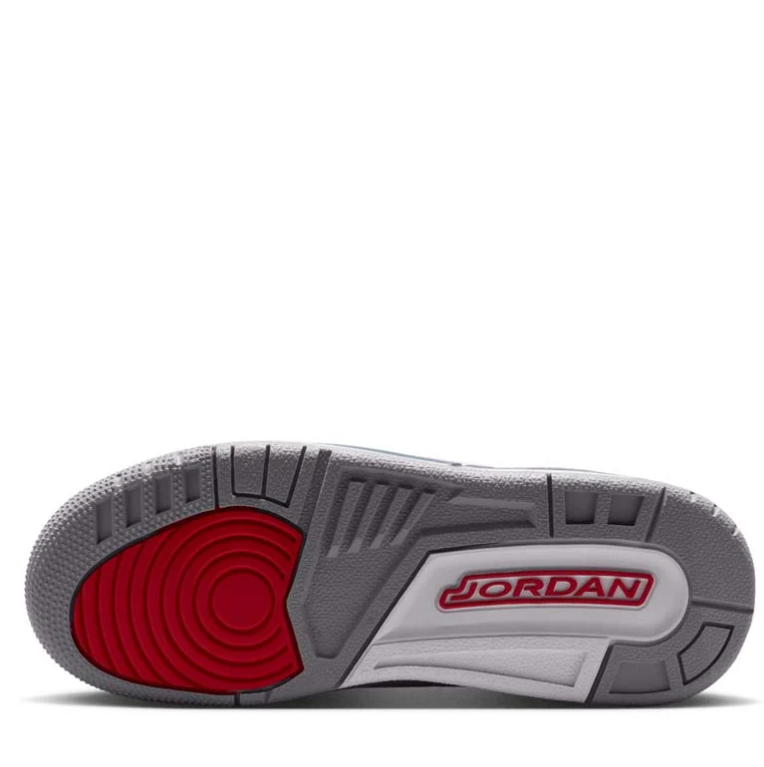 Jordan White and Blue Sneakers with Elephant-Print Panels and Red Accents
