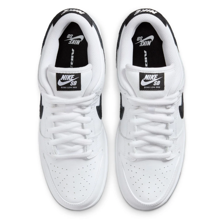 Nike SB Dunk Low Pro White and Black Sneakers