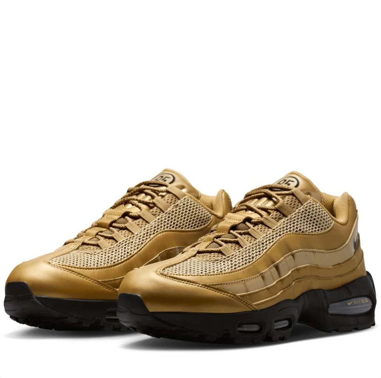 Nike Air Max 95 Metallic Gold and Black Sneakers