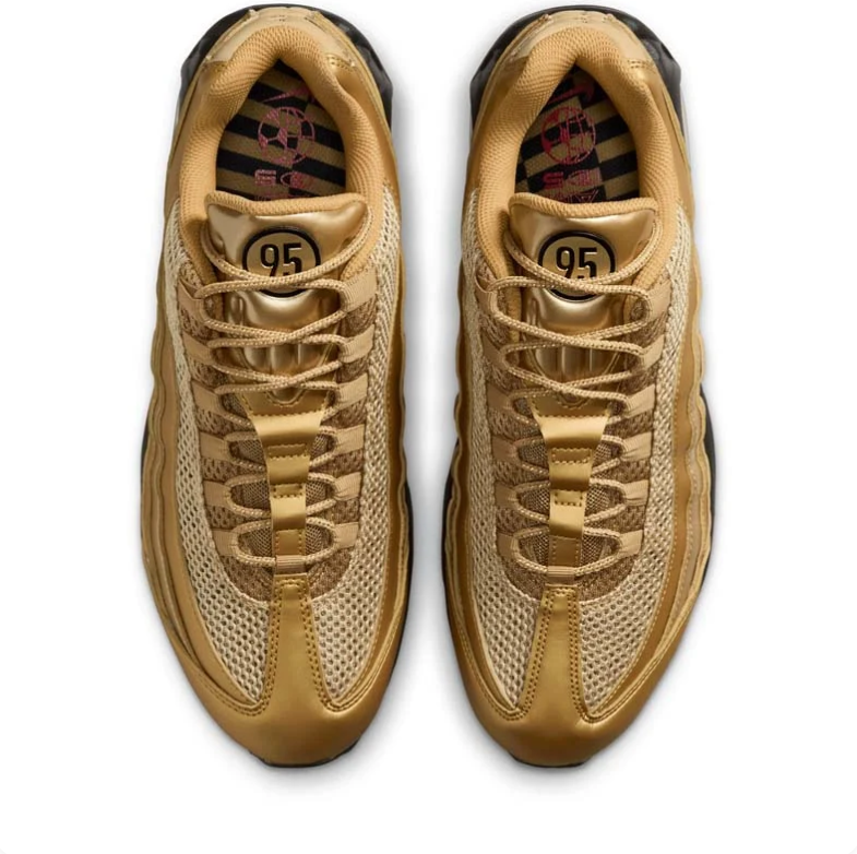 Nike Air Max 95 Metallic Gold and Black Sneakers