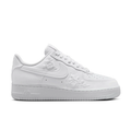 Nike White Low-Top Sneakers with Raised Rose Details