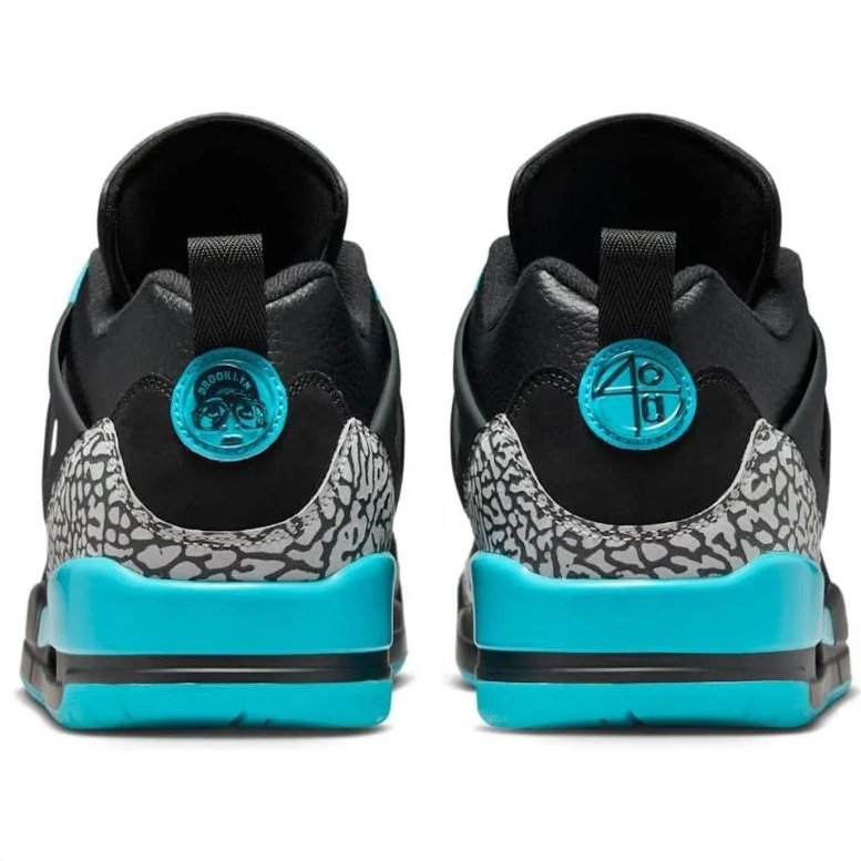 Jordan Black and Turquoise Sneakers with Elephant-Print Panels