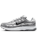 Nike P-6000 White and Silver-Grey Sneakers with Black Swoosh