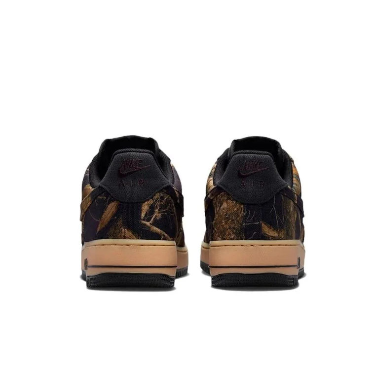 Nike Woodland-Pattern Low-Top Sneakers with Tan Midsoles